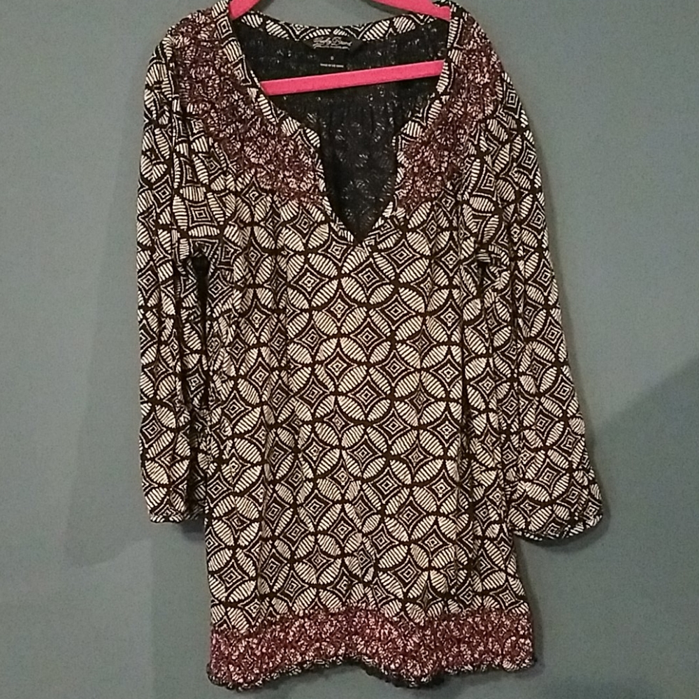 Lucky Brand Live‎ in Love geometric print boho top Small